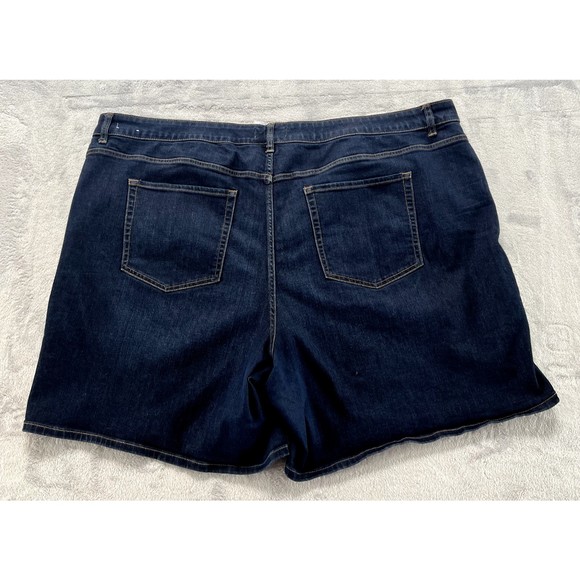Lane Bryant Shorts Womens 28 Flex Magic Waistband Mid Rise Girlfriend Blue Denim - Picture 7 of 10